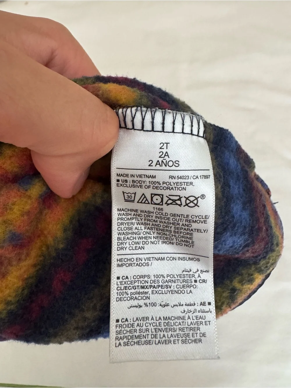 Old Navy Toddler Boys Multi-Color Patterned Quarter-Zip Fleece Pullover